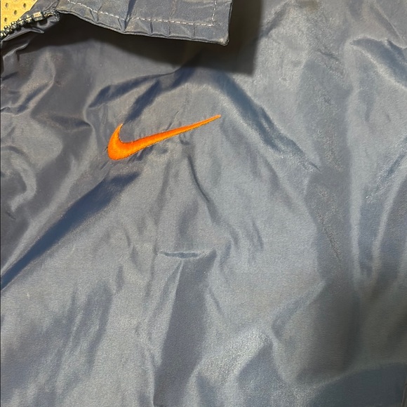 Vintage Nike Blue and White Full Zip Windbreaker Jacket with Orange Accents - Picture 3 of 12